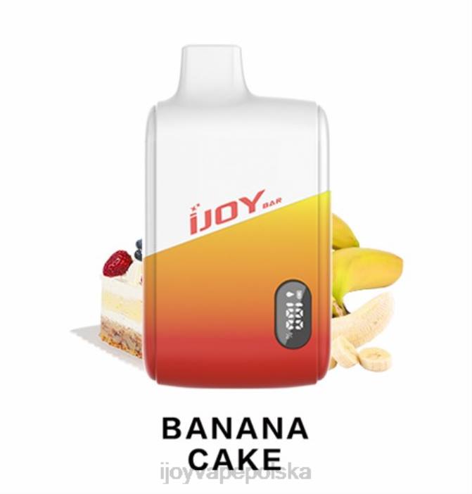 iJOY Vape Review - iJOY Bar IC8000 jednorazowe 8XFT176 ciasto bananowe