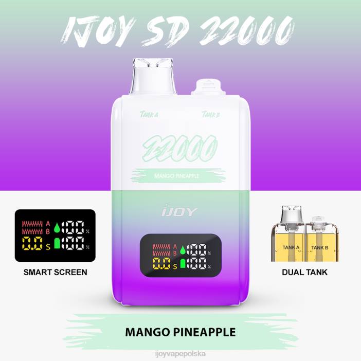 iJOY Bar Flavors - iJOY SD 22000 jednorazowe 8XFT157 ananas mango