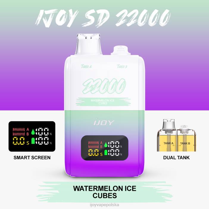 iJOY Vapes Online - iJOY SD 22000 jednorazowe 8XFT159 kostki lodu arbuzowego